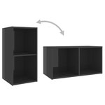 vidaXL Ensemble de meubles TV 8 Pièces Gris brillant Bois d'ingénierie