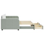 vidaXL Lit de jour avec gigogne et tiroirs sans matelas 80x200 cm