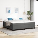 vidaXL Lit à ressorts Box Gris clair 200x200 cm Tissu velours côtelé