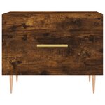 vidaXL Table basse Chêne fumé 50x50x40 cm Bois d'ingénierie