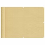 vidaXL Écran de balcon sable 75x300 cm 100  polyester oxford