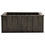 vidaXL Lit surélevé Gris foncé 74x77x30 cm Bois de pin massif