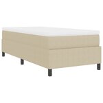 vidaXL Lit avec sommier avec matelas vert clair gris 90x200 cm en tissu en velours côtelé