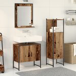 vidaXL Ensemble de meubles de salle de bain 3 pièces en bois ancien en bois manufacturé