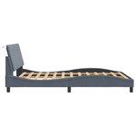 vidaXL Cadre de lit avec LED sans matelas gris foncé 140x200cm velours