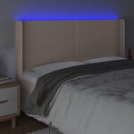 vidaXL Tête de lit à LED Cappuccino 163x16x118/128 cm Similicuir