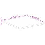 vidaXL Dessus de table 40x40x3 8 cm carré bois massif manguier