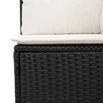 vidaXL Salon de jardin 12 Pièces avec coussins noir résine tressée