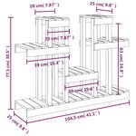vidaXL Support à plantes Blanc 104 5x25x77 5 cm Bois massif de pin
