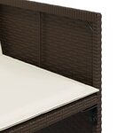 vidaXL Ensemble à manger de jardin 5 Pièces et coussins marron poly rotin