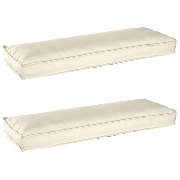 vidaXL Coussins de palette pour banc 2 Pièces Crème 120x40x8 cm Tissu Oxford