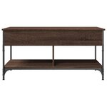 vidaXL Table basse chêne marron 100x50x50cm bois d'ingénierie et métal