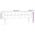 vidaXL Tête de lit avec oreilles Crème 183x23x78/88 cm Tissu