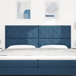 vidaXL Tête de Lit LED Bleue Tissu 200 cm Moderne Tête de Lit LED