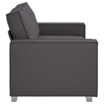 Canapé loveseater vidaXL gris 140 cm en simili cuir