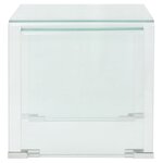 vidaXL Ensemble de tables gigognes 2 Pièces Verre trempé Transparent