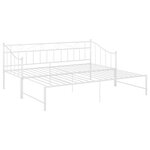 vidaXL Cadre de canapé-lit extensible sans matelas blanc 90x200 cm