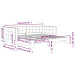 vidaXL Lit de jour avec gigogne sans matelas vert foncé 100x200 cm