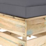 vidaXL Salon de jardin 5 Pièces avec coussins Bois imprégné de vert
