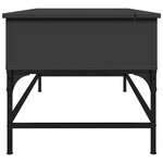 vidaXL Table basse noir 100x50x45 cm bois d'ingénierie et métal