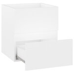 vidaXL Armoire d'évier avec lavabo intégré Blanc Aggloméré