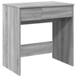 vidaXL Coiffeuse avec miroir sonoma gris 73x46 5x120 cm