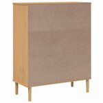 vidaXL Buffet SENJA aspect rotin marron 90x40x112cm bois massif de pin