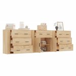 vidaXL Buffets 3 Pièces Chêne sonoma Bois d'ingénierie