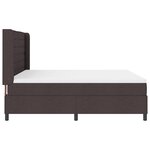 Lit à ressorts vidaXL avec matelas et LED Marron foncé 180x200 cm Tissu