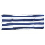 vidaXL Coussins de palette lot de 7 rayures bleu et blanc tissu