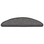 vidaXL Tapis d'escalier autocollants 15 Pièces 56x17x3 cm Beige et gris