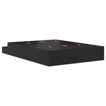vidaXL Cadre de lit de rangement en chêne noir 135x190 cm