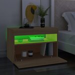 vidaXL Meubles TV avec lumières LED 2 Pièces Chêne sonoma 60x35x40 cm