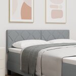 Tête de Lit LED vidaXL Design Blocs en Diamant Gris Clair 160 cm Tissu