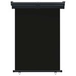 vidaXL Auvent latéral de balcon 125x250 cm noir