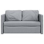 vidaXL Canapé-lit 2 en 1 gris clair 112x174x55 cm tissu