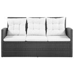 Salon de jardin meuble d'extérieur ensemble de mobilier 5 pièces avec coussins résine tressée noir 02_0016494