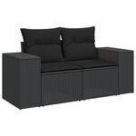 vidaXL Salon de jardin avec coussins 10 Pièces gris résine tressée