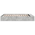 vidaXL Cadre de lit sans matelas gris béton 140x190 cm