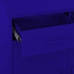 vidaXL Armoire de rangement Bleu marine 80x35x101 5 cm Acier