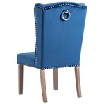 vidaXL Chaises à manger lot de 6 bleu velours
