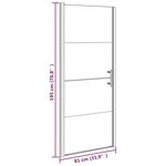 vidaXL Porte de douche 81x195 cm Verre trempé demi-dépoli Noir