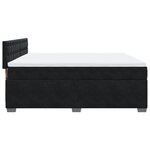 vidaXL Sommier à lattes de lit avec matelas Noir 180x200 cm Velours