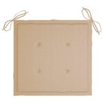 vidaXL Chaises de jardin et coussins lot de 4 Gris Bois acacia massif