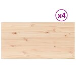 vidaXL Dessus de table 4Pièces 100x50x1 7cm rectangulaire bois pin massif