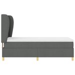 vidaXL Lit à ressorts avec matelas gris foncé 90x200 cm Tissu