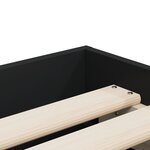 vidaXL Cadre de lit avec tiroirs sans matelas noir 100x200 cm