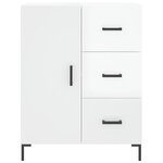 vidaXL Buffet Blanc brillant 69 5x34x90 cm Bois d'ingénierie