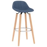 vidaXL Tabourets de bar lot de 2 bleu tissu