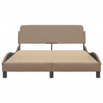 vidaXL Cadre de lit sans matelas cappuccino 140x190 cm similicuir